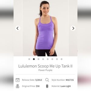 Lululemon Scoop Me Up Tank Il Sz 8 Purple